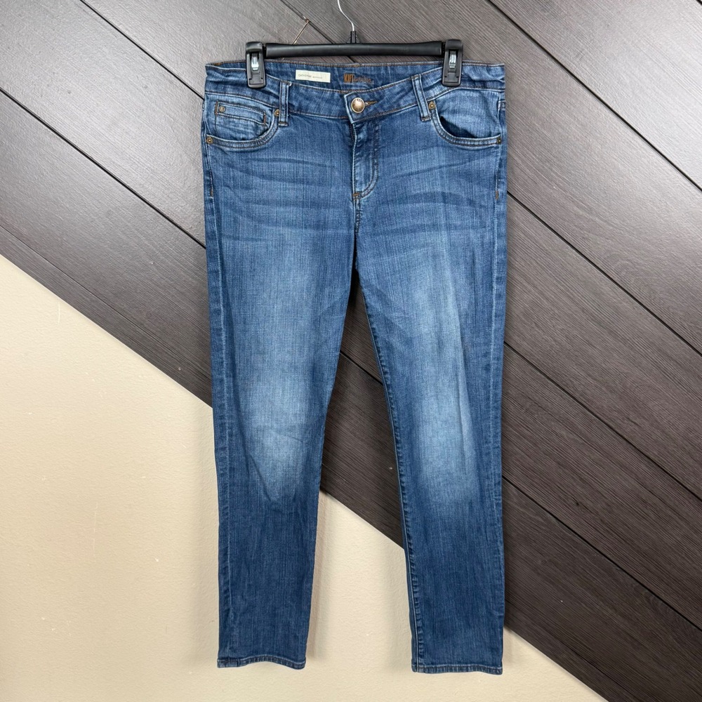 KUT From The Kloth Catherine Women's Size 10 Boyfriend Jeans Blue Stretch Denim